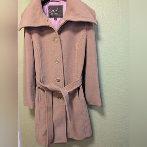 NWT Coach Wool-Angora Coat In Camel